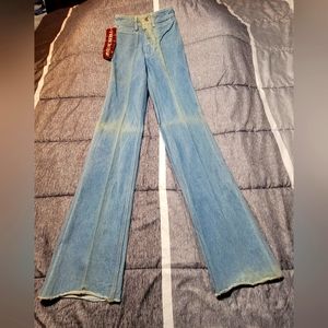 Very Rare Vintage 1970's Bell Bottoms~Original Tags~French Star~Unisex?~26x36